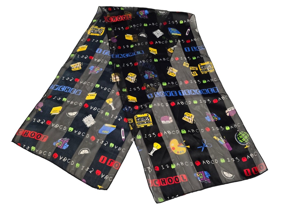 Back To School Women's Scarf Teacher Gift Scarf 59x14