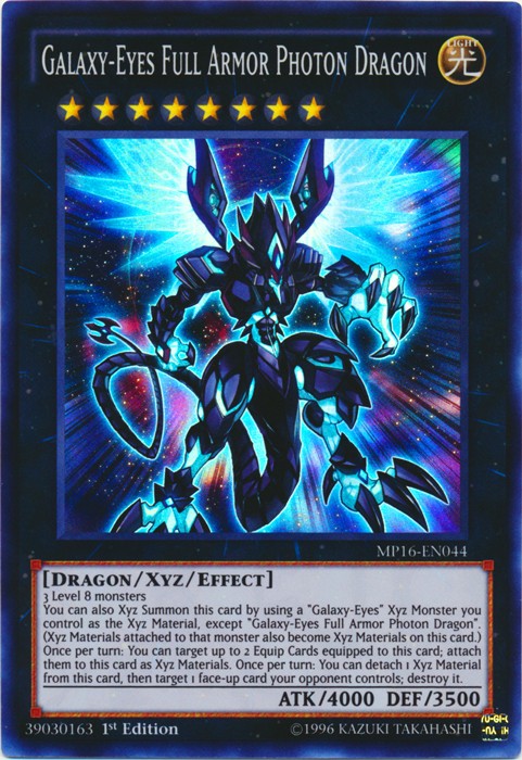 Galaxy-Eyes Full Armor Photon Dragon Super Rare 1st Edition MP16-EN044  