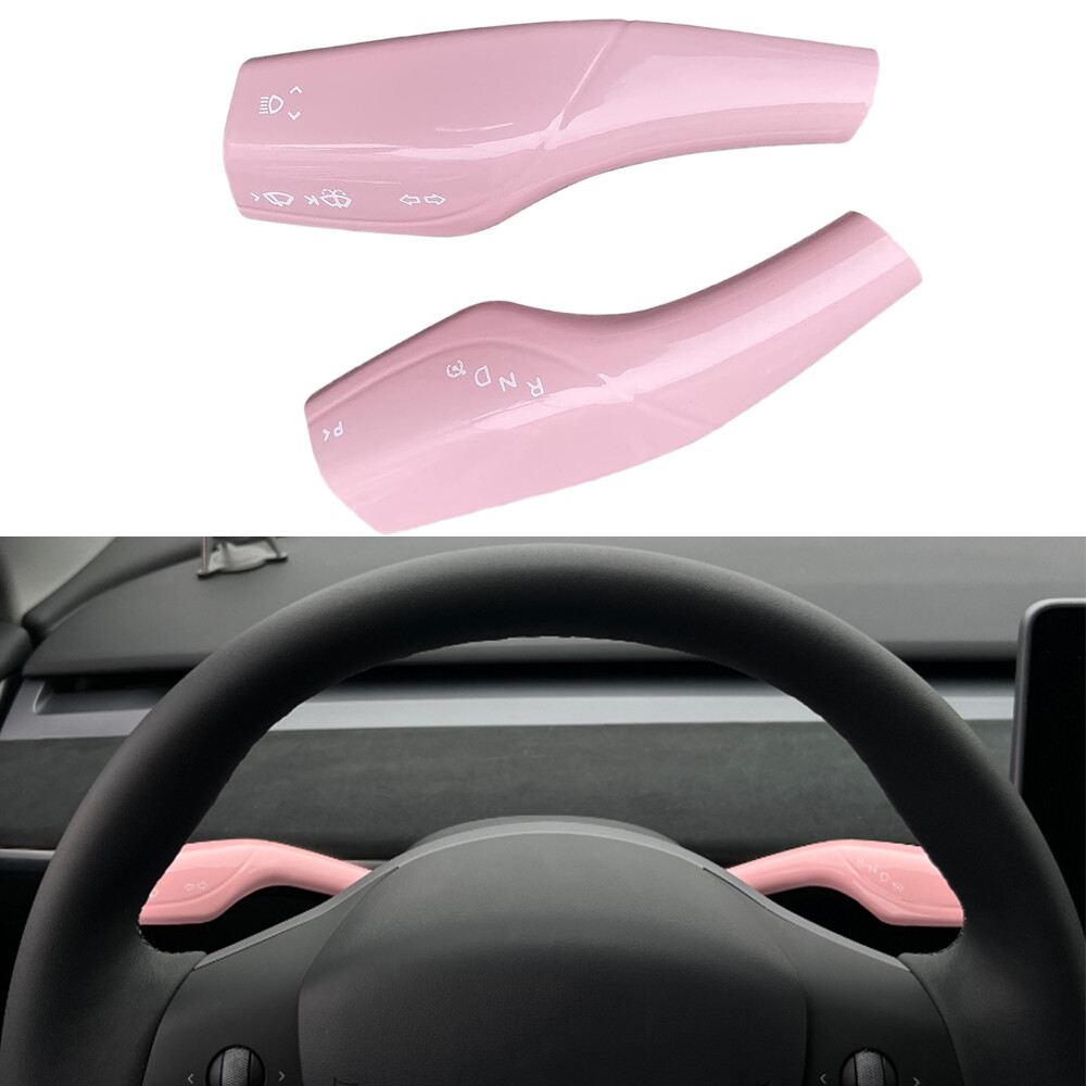 Column Gear Shift Covers Fit for Tesla Model 3/Y ABS Pinky Steering Lever Cover
