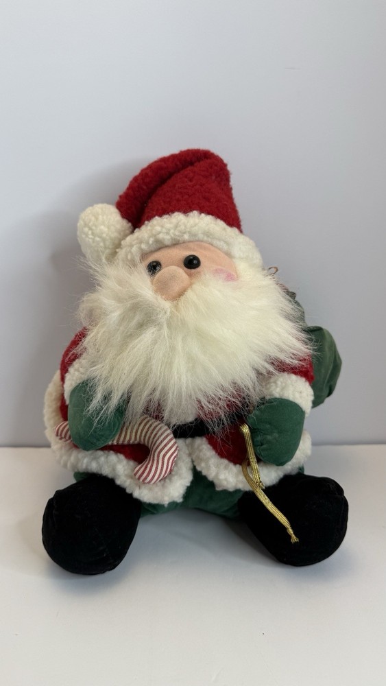 Vintage 1993 Santa Claus Plush Doll International Silver Co Christmas Decor