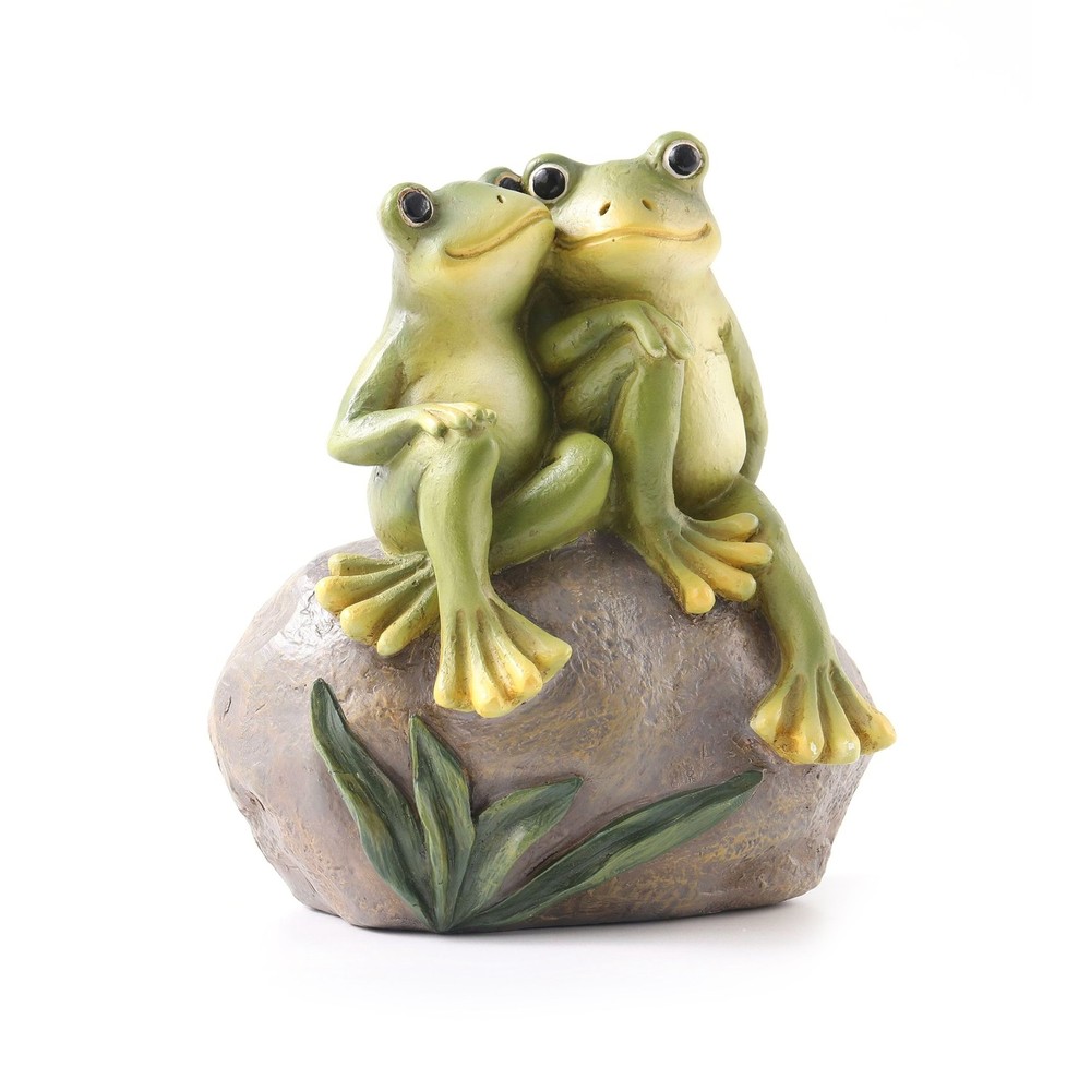Lover  Decor Garden Frogs Couple Statues Romantic Resin Animal Figurine 9519