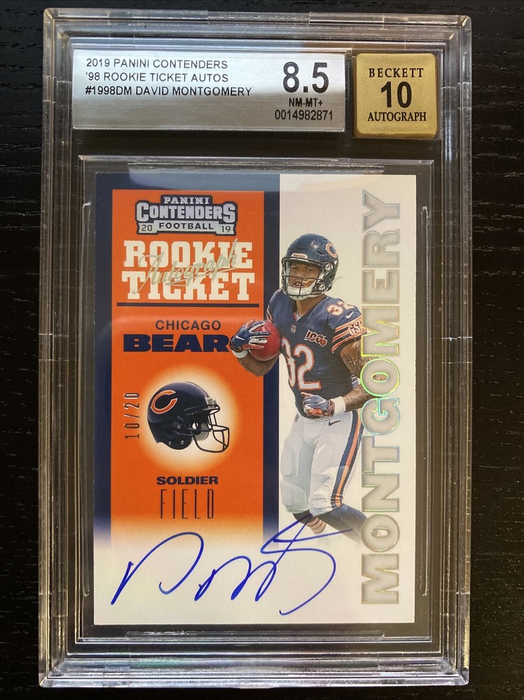 2019 Panini Contenders '98 RC Ticket Autographs David Montgomery 10/20 (BGS 8.5)