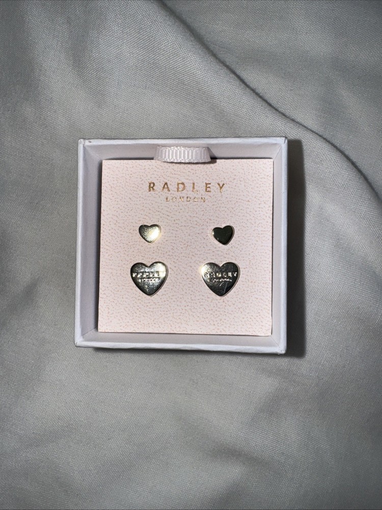 Radley London Sliver Heart Stud Earrings Short Design