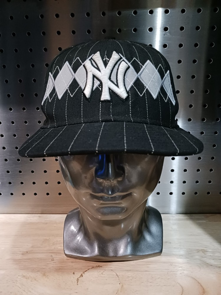 New Era Fitted Size 7.5 New York Yankees Hat Black Baseball Cap