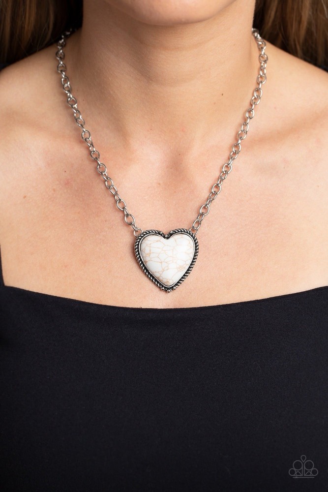 New Paparazzi Jewelry-Authentic Admirer Necklace-White