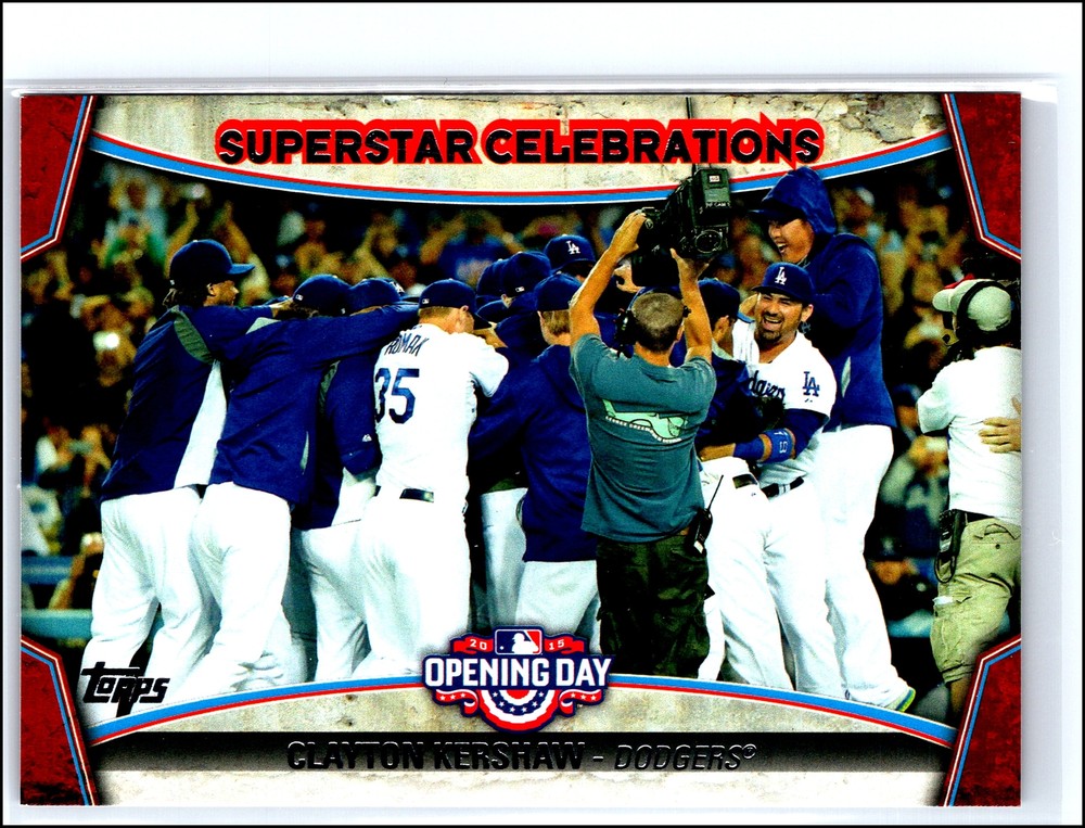 Clayton Kershaw 2015 Topps Opening Day Superstar Celebrations #SC-09 Dodgers
