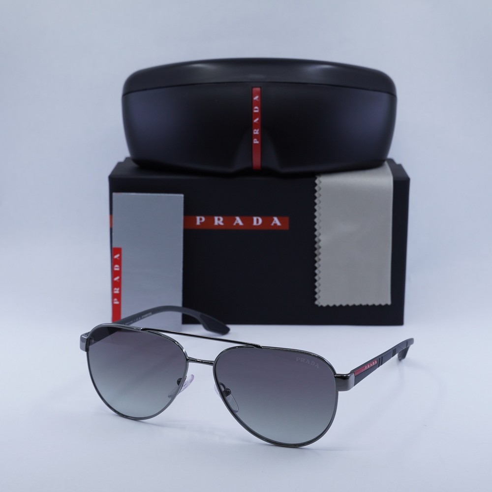 PRADA SPORT PS54TS Gunmetal Grey Gradient 58mm Sunglasses 58-14-145