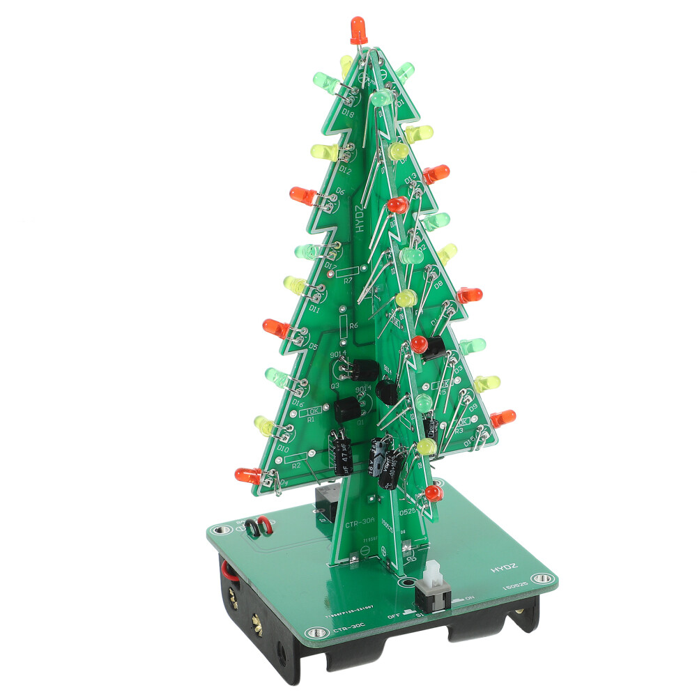 3D LED Xmas Tree Kit DIY Electronic Circuit Colorful Flash