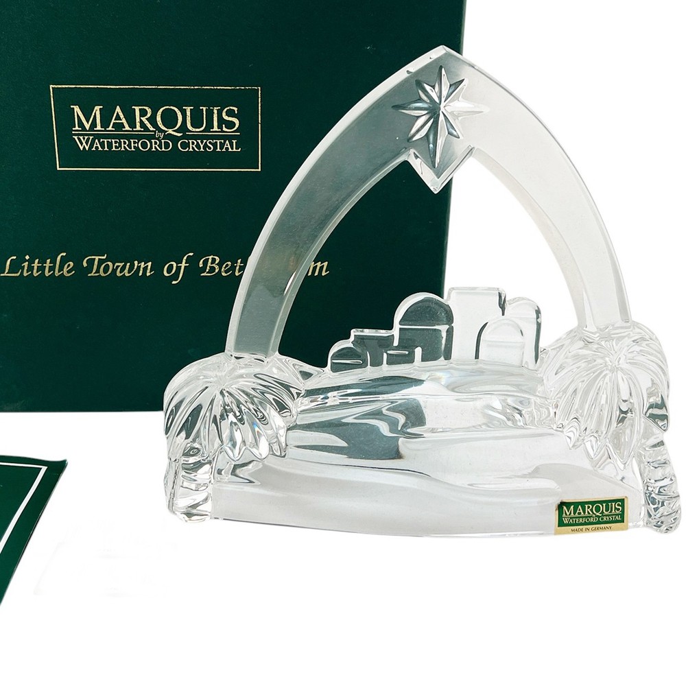 Waterford Marquis NATIVITY Little Town of BETHLEHEM Manger Scene Backdrop