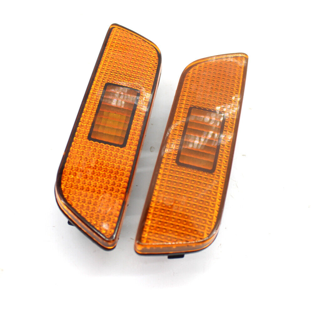 LH&RH Front Bumper Turn Signal Parking Light Fit for Volvo S80 98-06 Amber Lens