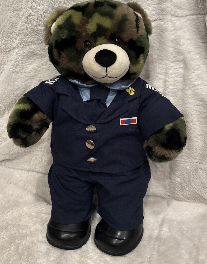 Build-a-Bear Green CamoMilitary With Air Force Uniform