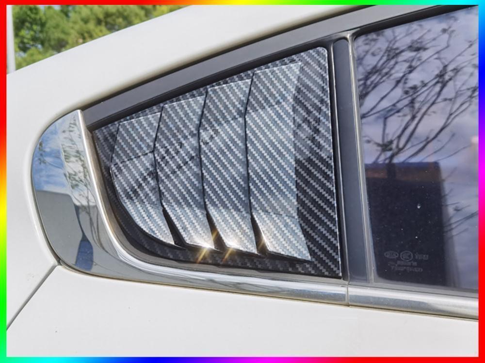 For Kia Forte K3 2014-18 Side Vent Window Scoop Louver Cover Carbon Fiber Style