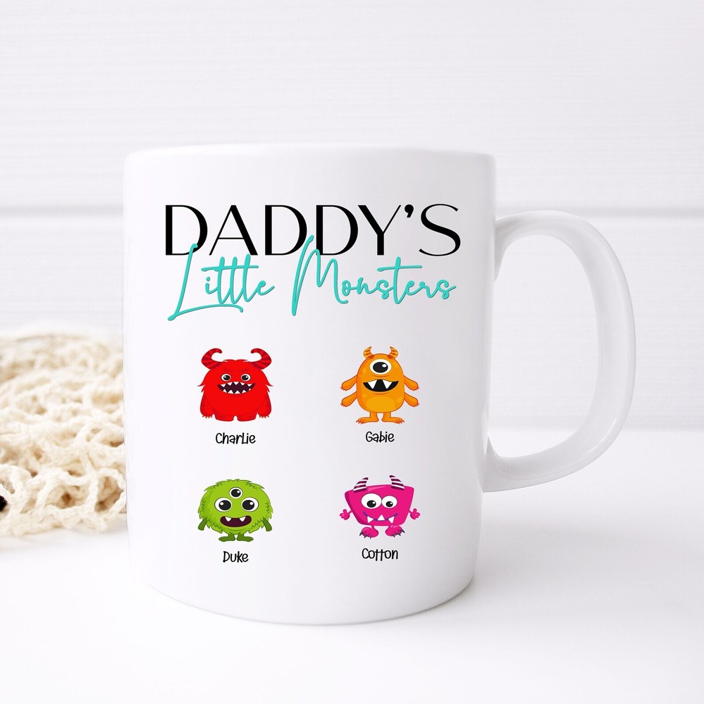 Personalized Dad Mug Daddy's Little Monster Mug Father's Day Gift Daddy Coffee
