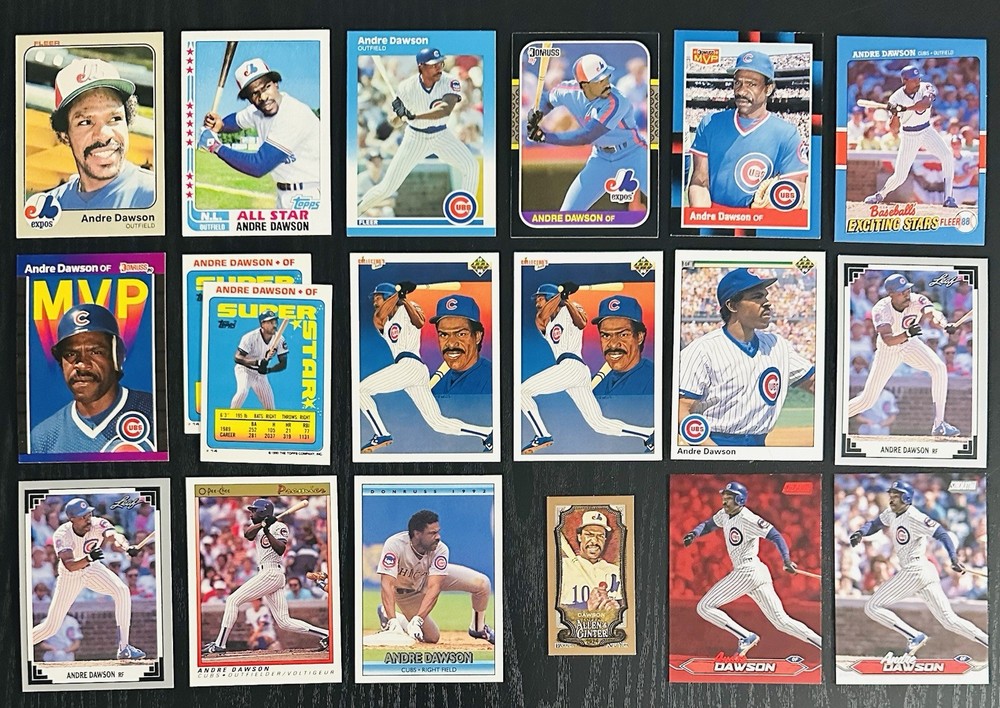 Andre Dawson Collection 19 Cards M/NM 1983-2024 Montreal Expos Chicago Cubs