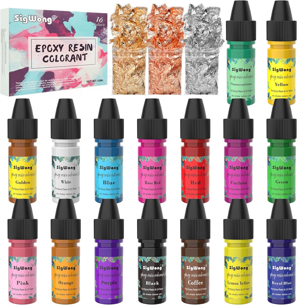 16-Colour Translucent Epoxy Resin Dye for Jewelry Crafting
