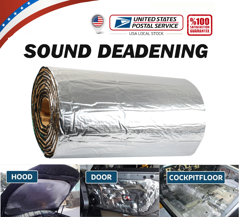 Sound Deadener Mat For Noise&Heat Shield Insulation Car Hood Trunk Door 21.5SQFT