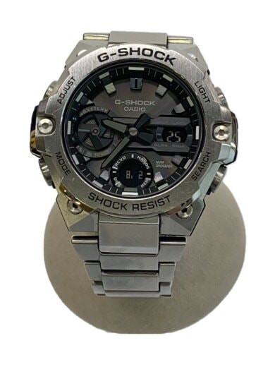 Casio GST B400 Analog Quartz Watch in Black Silver with Stainless Steel Strap
