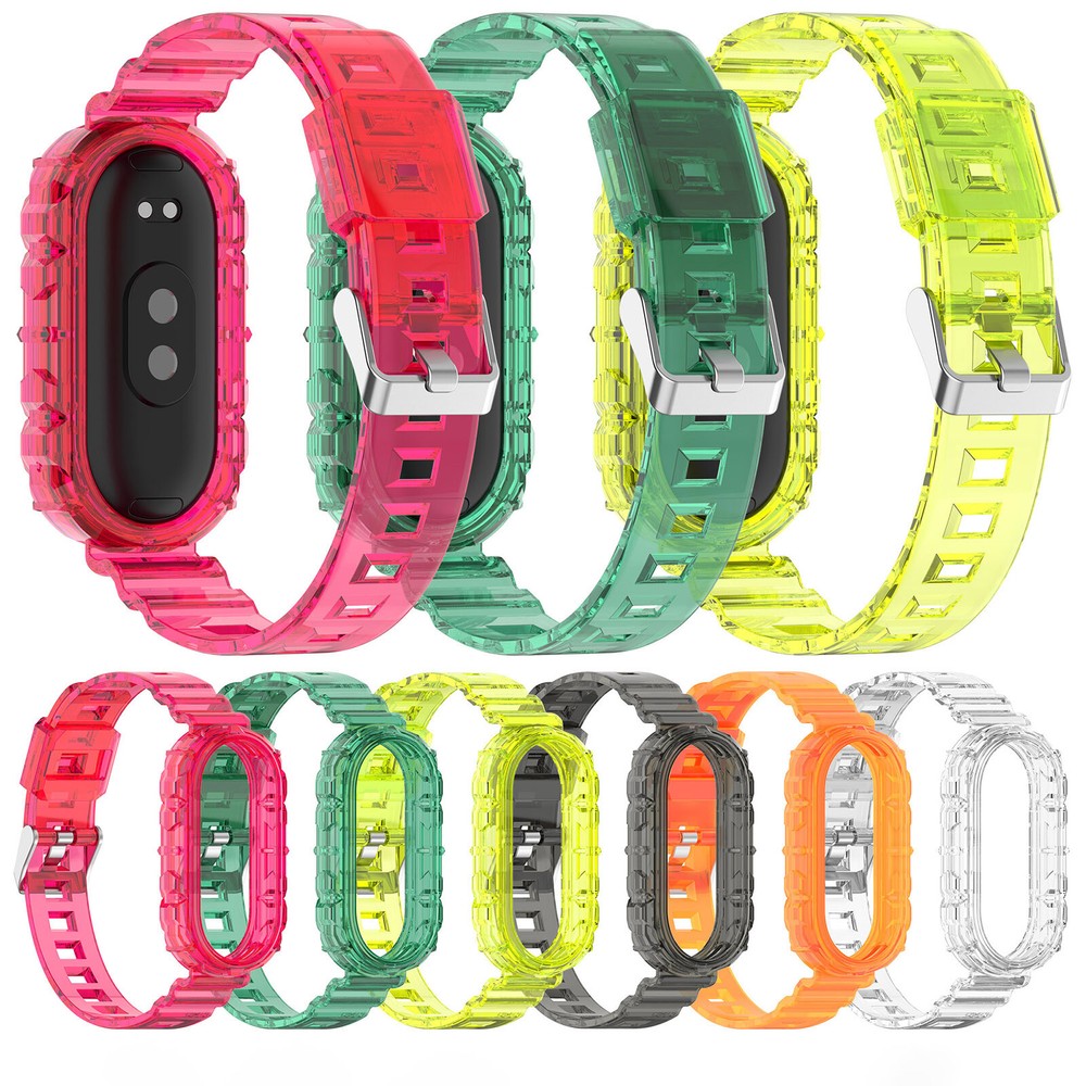 Transparent TPU Watch Band Wriststrap For Xiaomi Band 8 Watch Strap Accessories
