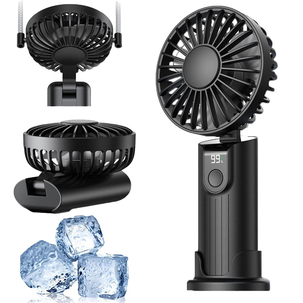 3 in 1 Portable Handheld Fan 5000mAh Rechargeable Foldable Personal Cooling Fan