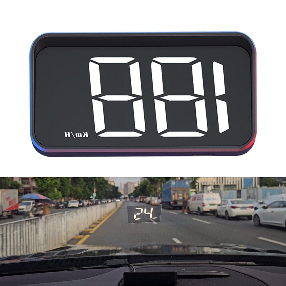 M2 Digital GPS Speedometer HUD Windshield Projector White Display