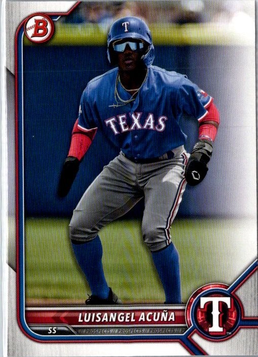2022 Bowman Luisangel Acuna BP-72 Rangers Rookie Card