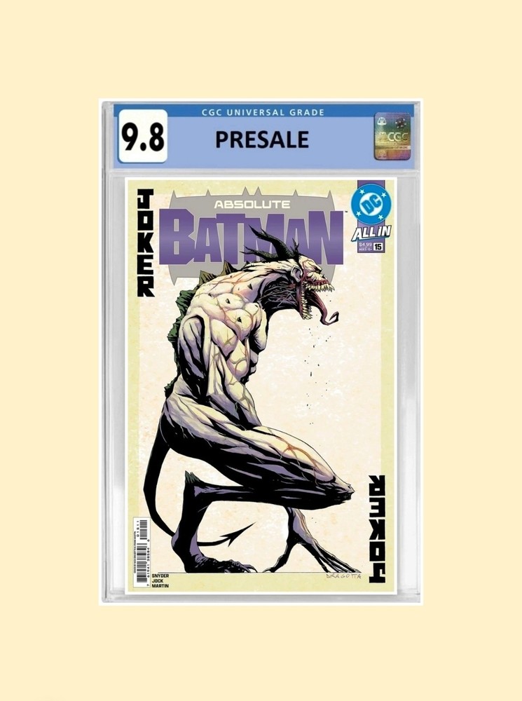 PRESALE Absolute Batman #15 CGC 9.8 Graded Cover A 1st Print Absolute Joker 🔥-image