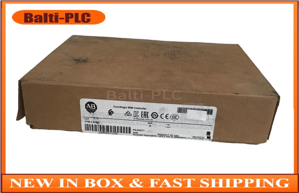 Allen Bradley 1756-L82ES /B GuardLogix Logix 5580 Controller 5MB. Surplus Sealed