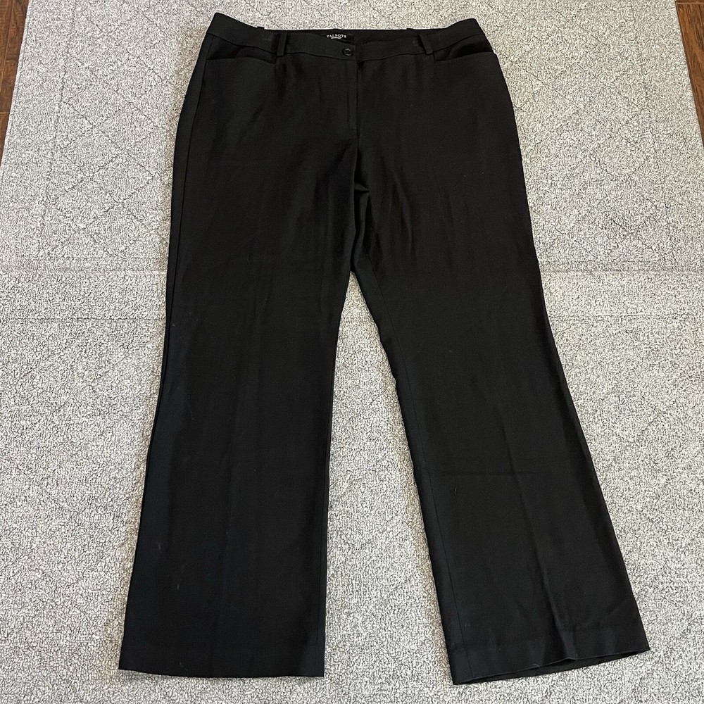 Talbots Womens Black Signature Wide Leg High Rise Trouser Size 16W
