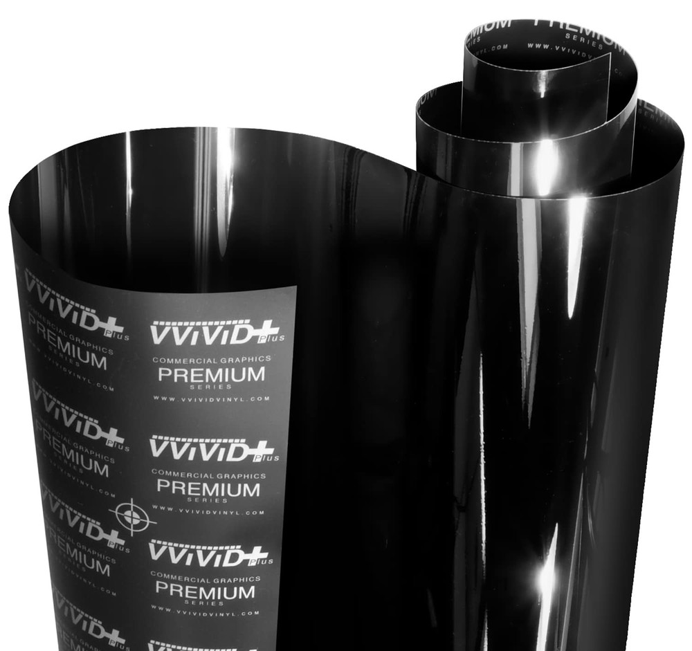 VViViD+ Ultra Gloss Premium Vinyl Car Wrap Film 3ft x 5ft, Piano Black