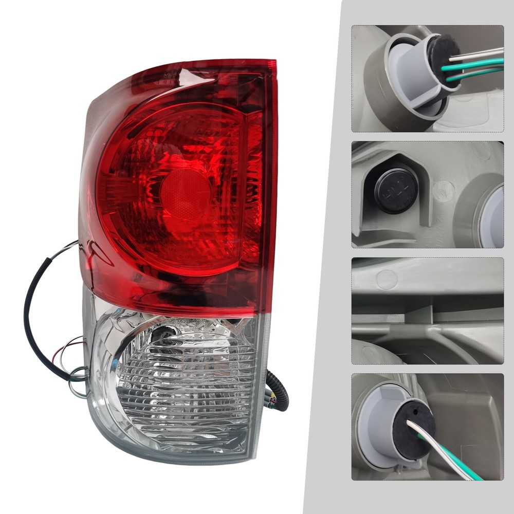 2007-2009 Toyota Tundra Left Driver Side Red Taillight Rear Lamp