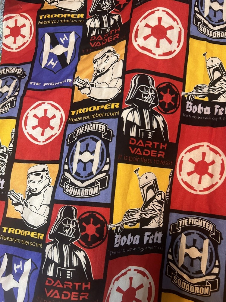 Star Wars Quilted Blanket hand quilt it by Audrey Cummings 38 x 44” Plasm 23