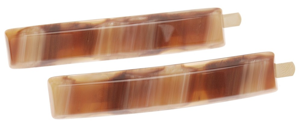 Caramel Horn Bobby Pin Pair for Natural Hair Styling