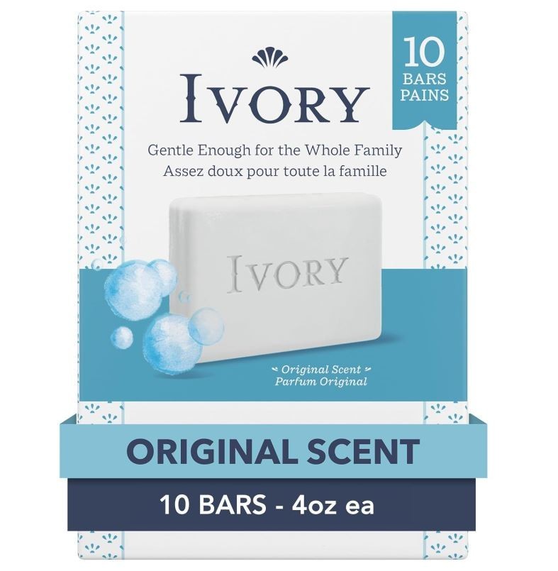 Ivory Bar Soap with Original Scent, 4 oz, 10 Count Free Shipping