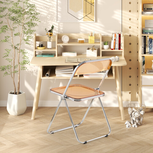 Folding Chair Transparent Chairs,Stackable Crystal Folding Chair,PC Plastic Seat