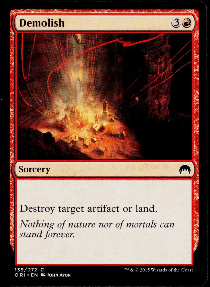 Demolish MTG RED Card #139 Magic Origins - Check Store Coupon-image