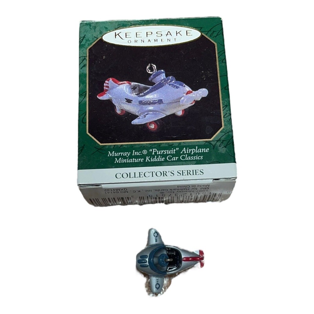 1997 Hallmark “Pursuit” Airplane Miniature Kiddie Car Classics Die-Cast Ornament