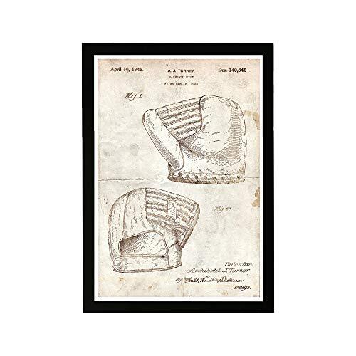 Sports and Teams Framed Wall Art Prints Mitt 1945 Parchment' Baseball Home Dé...