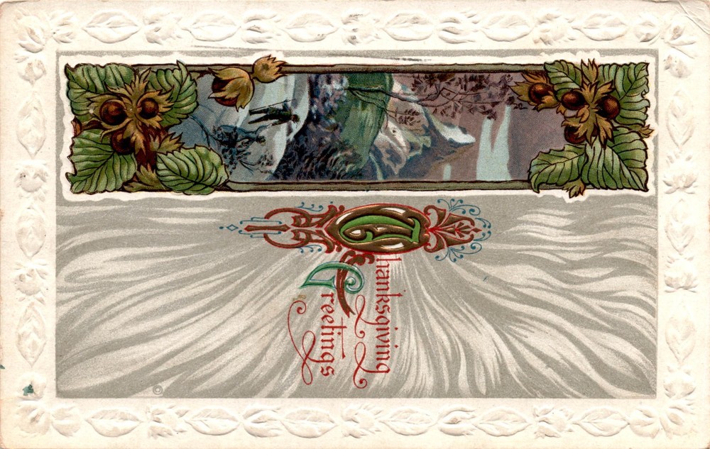 Thanksgiving, New York, 1911, J.J. Marks, New York, November Postcard