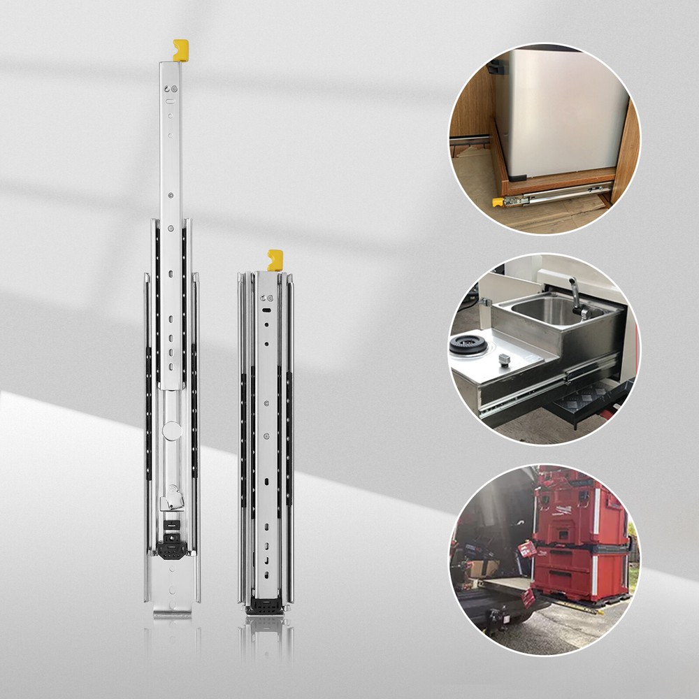 Heavy Duty 60 Full Extension Premium Locking Drawer Slide Rail
