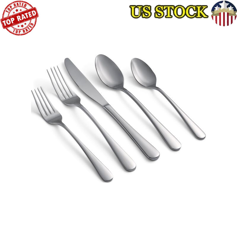 20-Piece Stainless Steel Flatware Set Service 4 Dishwasher Safe High Polish New