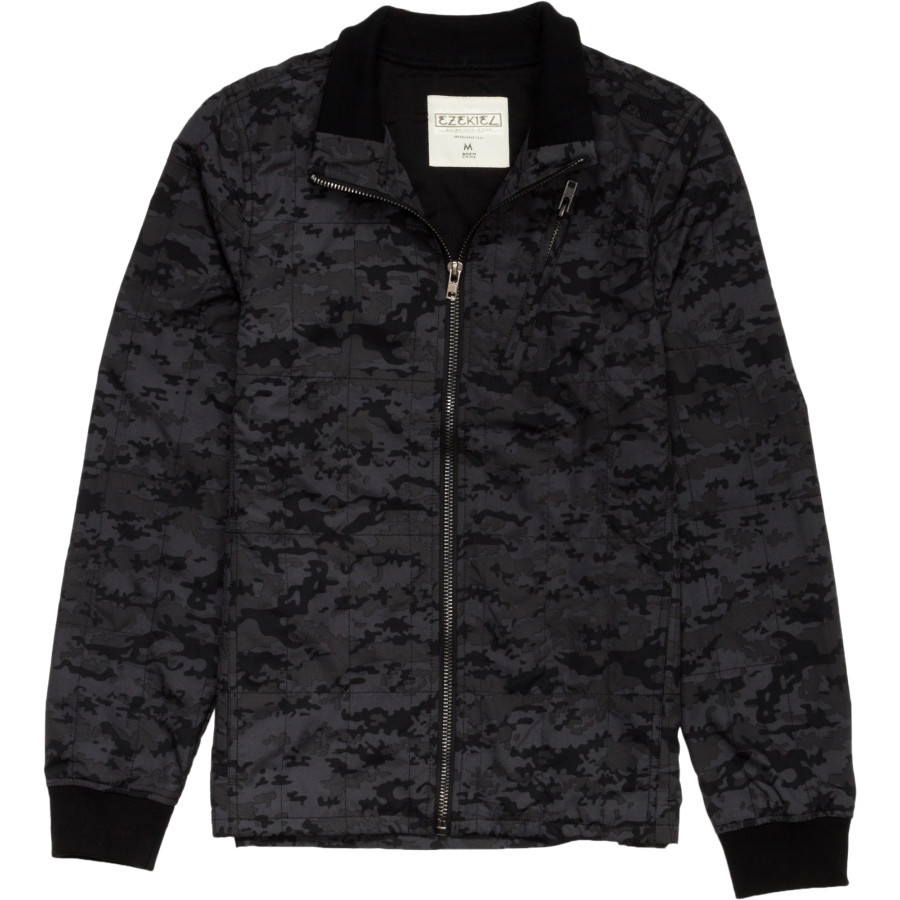 Ezekiel Black Whamo Camo Quilted Insulated Jacket Coat for Men Size Medium