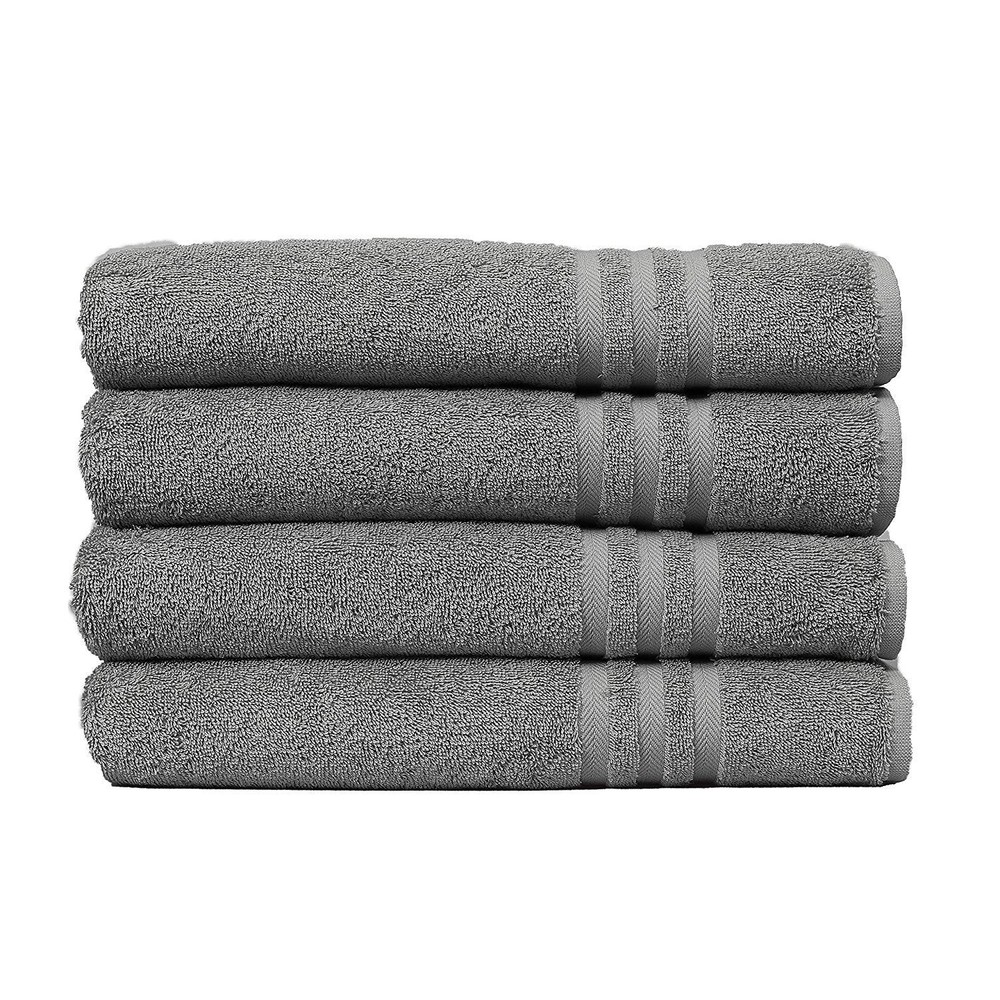 100% Cotton Bath Towels Set of 4 - Soft & Absorbent Bathroom Towels
