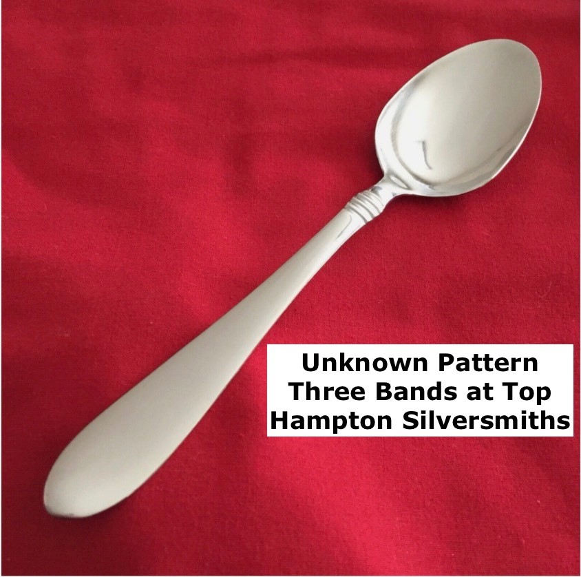 Hampton Unknown Design 3 Bands at Top Soup Spoon 7 1/2