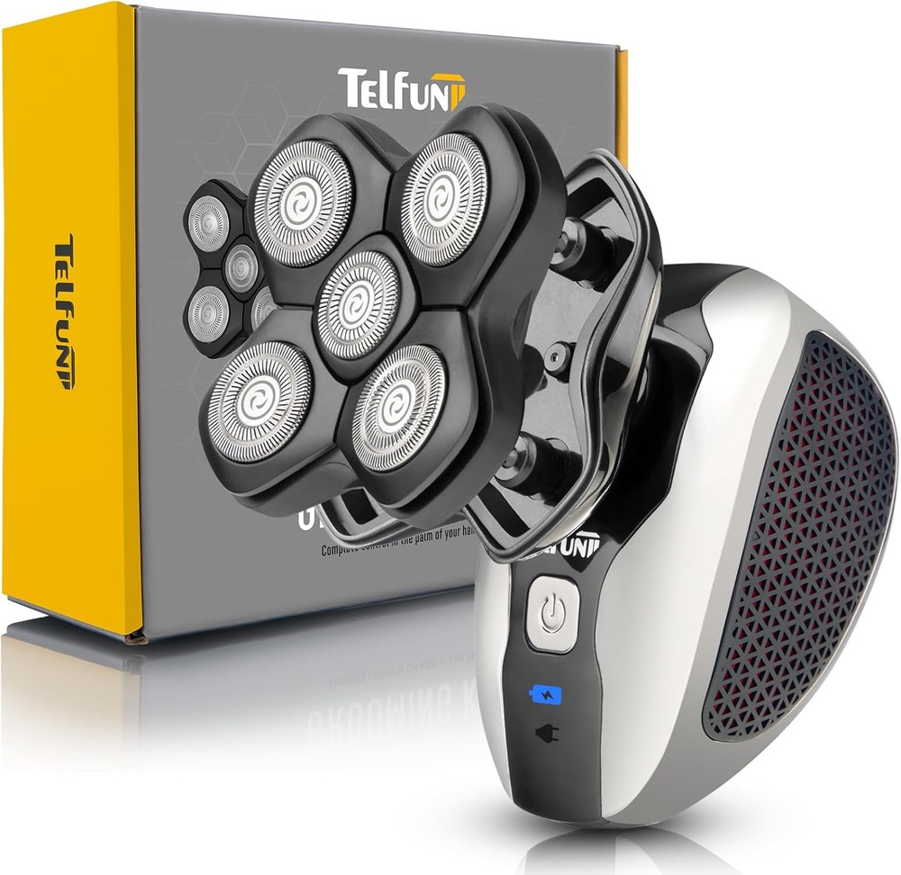 Upgrade Magnetic Head Shavers for Bald Men, Cordless & Comfort 5-in-1 Black