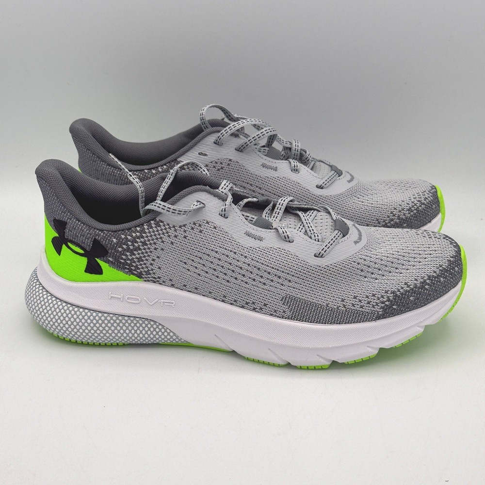 Under Armour HOVR Turbulence 2 Running Shoes Mens 8 Grey Green 3026520-011