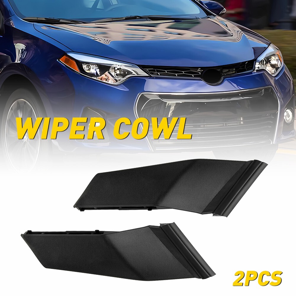 2 pcs Front Wiper Side Cowl Extension Cover Trim For Toyota Corolla 2014-2019