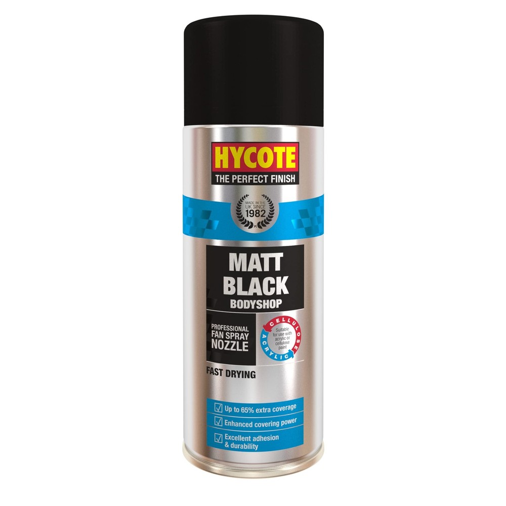 Bodyshop Fast Drying Matt Black Aerosol Car Spray Paint 13.5 Oz