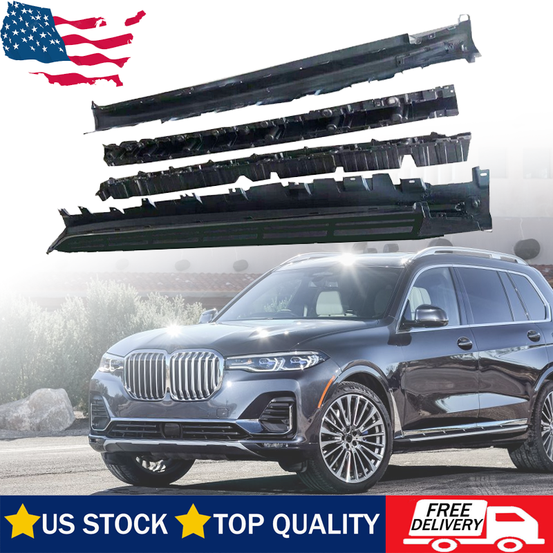 2PCS Side Steps Running Boards Nerf Bars Fits for BMW X7 G07 2019-2025 All Black