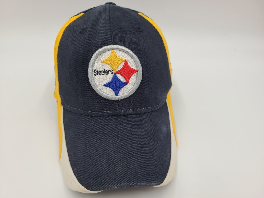 Pittsburgh Steelers Reebok Flex Fitted OSFA Hat Cap Men Women NFL Black Yellow