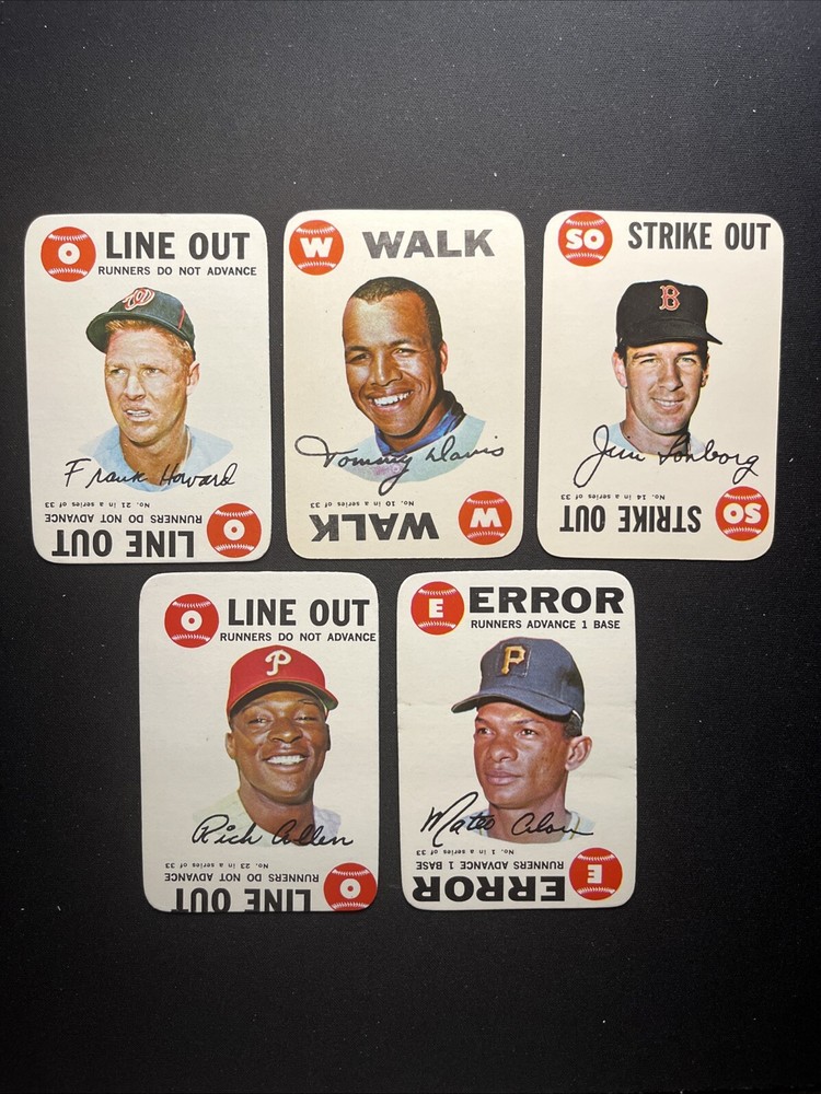 Vintage 1968 Topps Baseball Game Cards (lot Of 5) VG Condition (1)